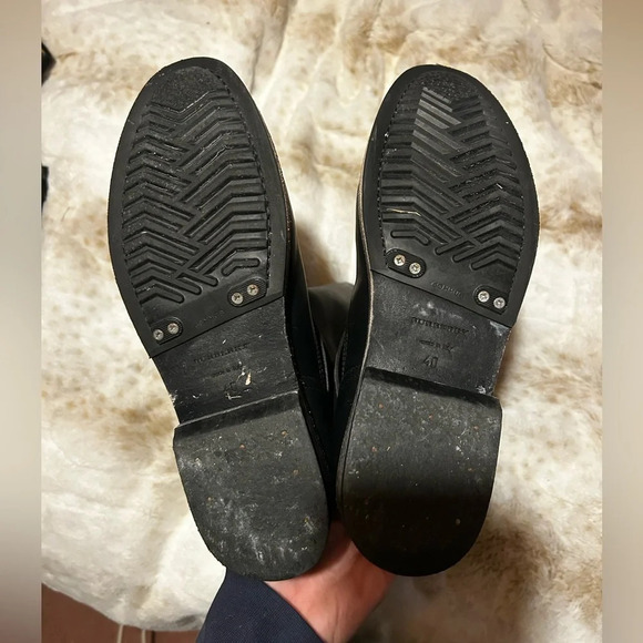 BURBERRY CLASSIC RIDING MOTO LOGO BUCKLE BOOTS EU 40 - Picture 4 of 7